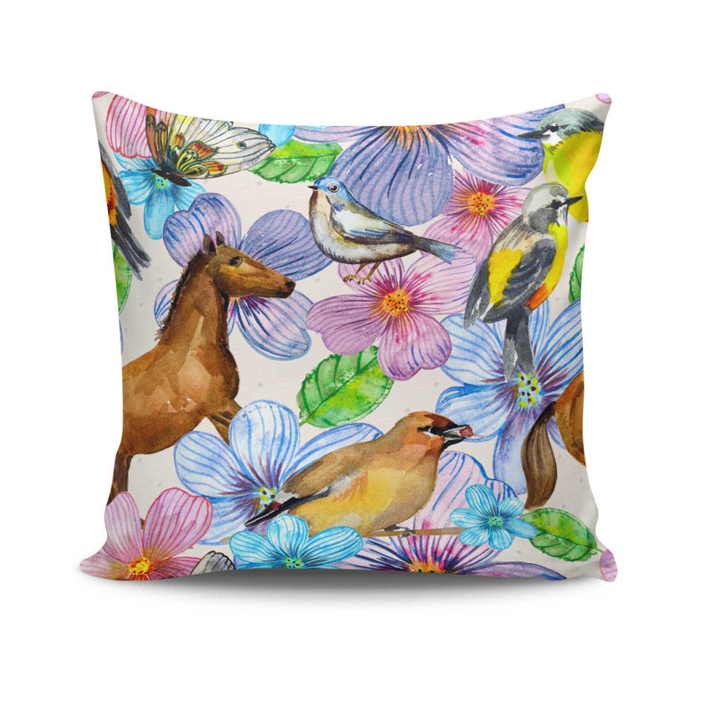 Housse de coussin carré en polyester Raiford