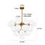 Lustre moderne 23 lumières Spoutnik
