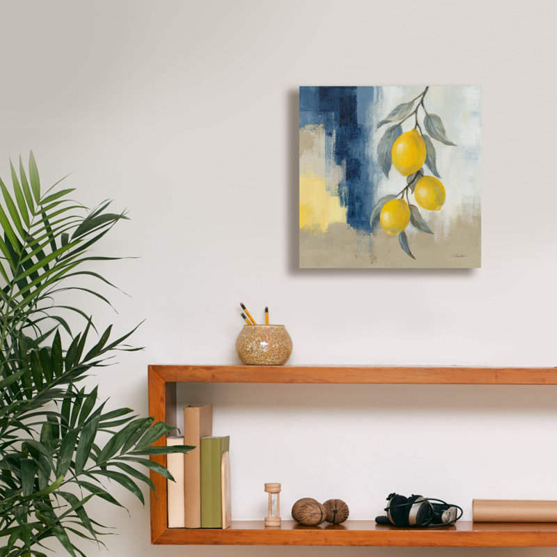 «Lemons From The South 2» par Silvia Vassileva, art mural sur toile, H 12 po x l 12 po x P 0,75 po
