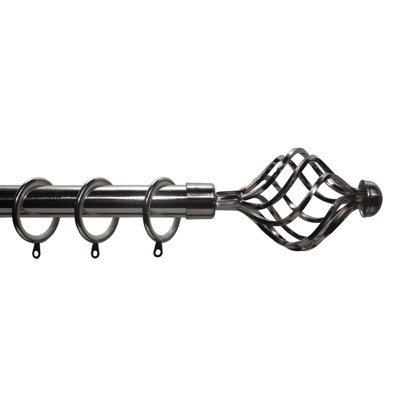 Gloria Steel Adjustable 0.28cm Single Curtain Pole