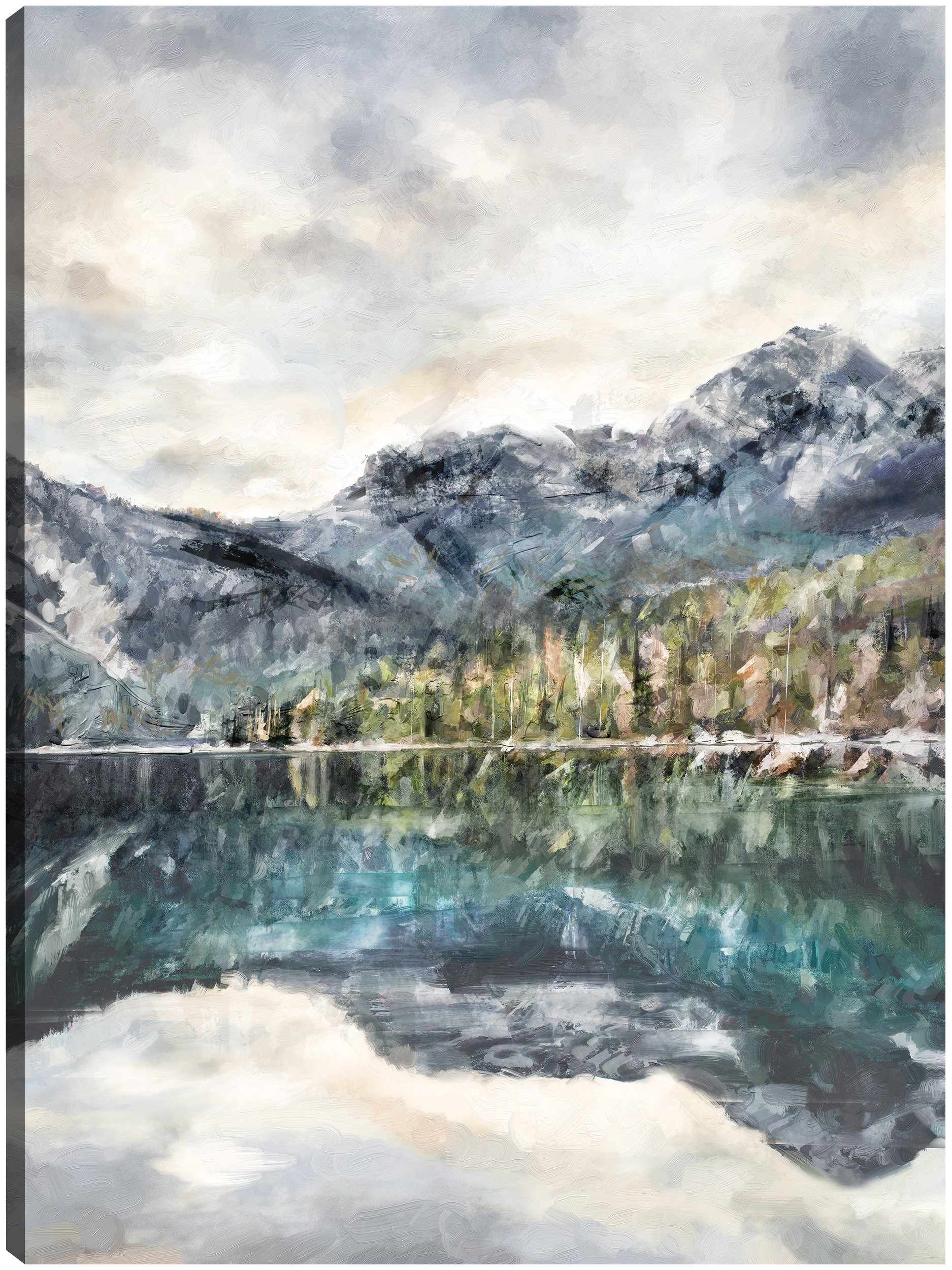 Millwood Pines Lake Reflections by Studio Arts Canvas Art Print | Wayfair