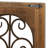 Clemmie Wood Window Inspired Scroll Brown Wall Decor with Metal Scrollwork Relief
