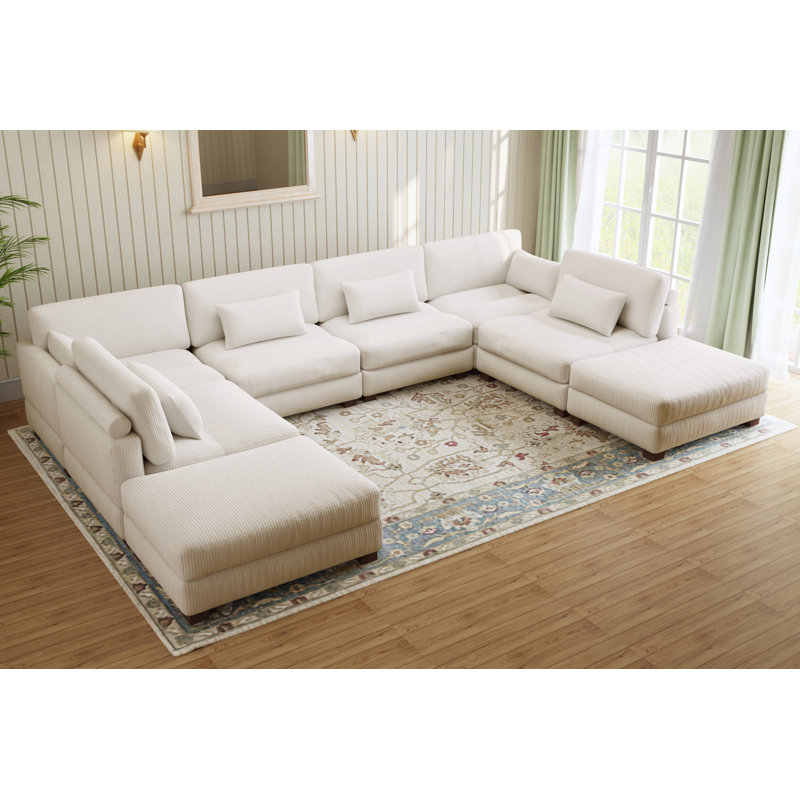 Maelina Modular Corner Sofa, Beige