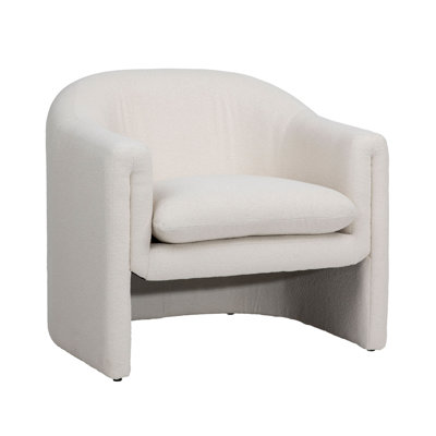 Fauteuil d'appoint rembourré en mélange de polyester Alda Alda