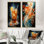«Peach Soda Abstract Carbonation», ensemble de 2 impressions sur toile