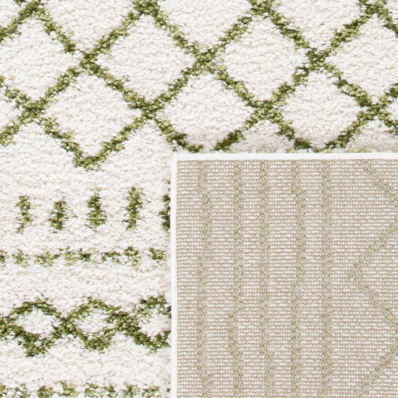 Develin Performance Chevron Rug, Square 5'1", Ivory/Green