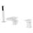 Solid Brass Deck Mounted Waterfall Roman Tub Filler with Hand Shower-92360639