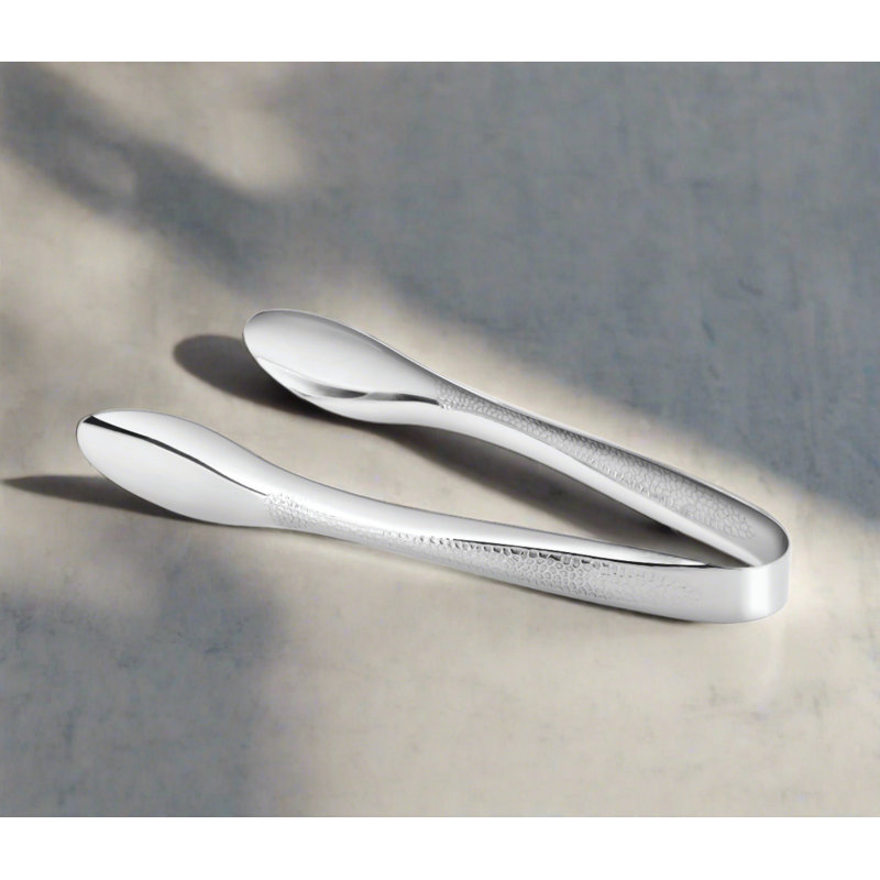 Everly 1 Piece Stainless Steel Wood Stainless Steel Salad Servers, 9" L x 4" W