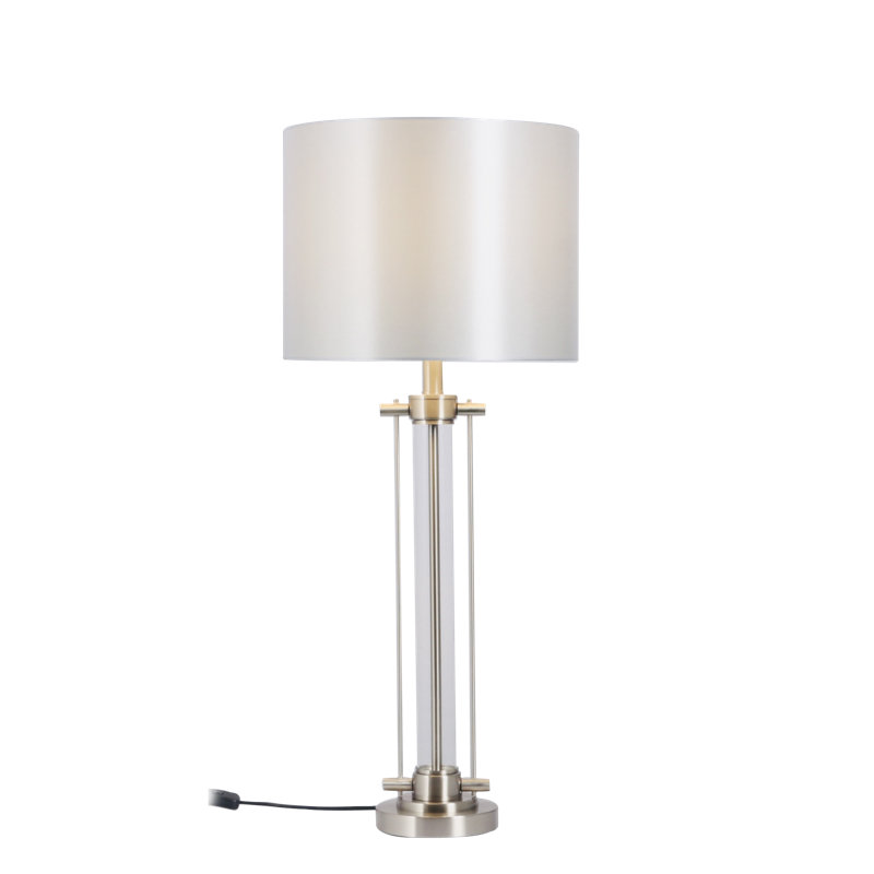 Krantz Table Lamp, Satin Chrome