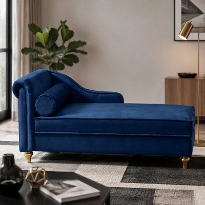 Méridienne luxueuse en velours avec rangement dissimulé pour un confort ultime