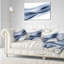Motif scintillant bleu clair - coussin imprimé abstrait