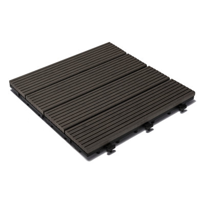 12'' L x 12'' W Composite Interlocking Deck Tile
