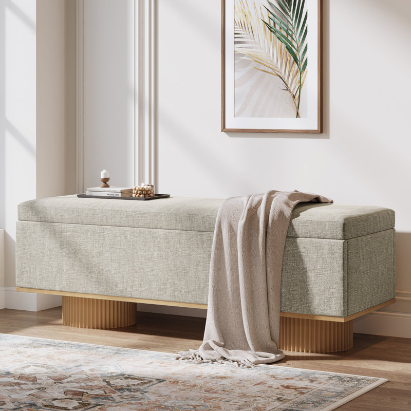 Fabric Upholstered Storage Bench
