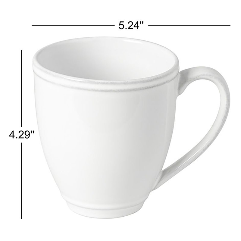 Set of 6 Friso Mugs, White
