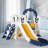 6 in 1 Toddlers Slide and Swing Set, Kids Slides w/Climber, Storage, Basketball Hoop, Ball, Suction Cup Reinforced-93488498