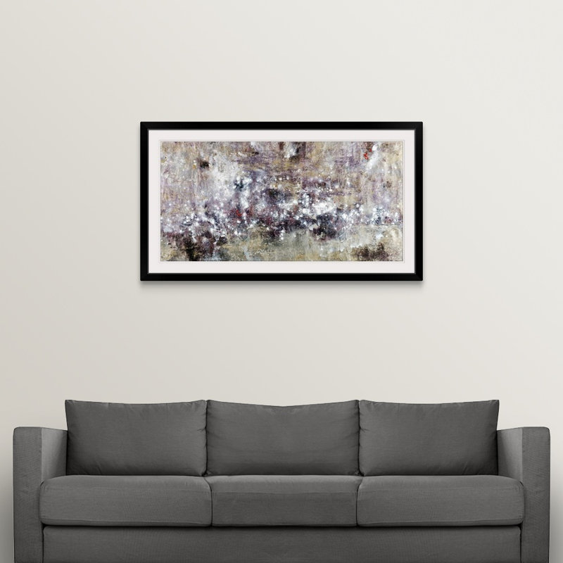 «Sommet Lavender Tide», reproduction, Cadre noir, H 32 po x l 56 po x P 1 po