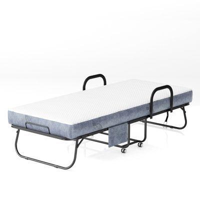 Folding Bed,With Sturdy Metal Bed Frame And 5-inch Thick Luxurious Mattress by 17 Stories