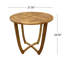 Ensemble repas d'extérieur en bois Hermosa avec coussins, finition teck avec coussin beige