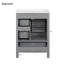 Meuble-lavabo moderne de 24 pouces avec lavabo en céramique, porte à fermeture douce, tablette de porte à double couche et 3 tiroirs