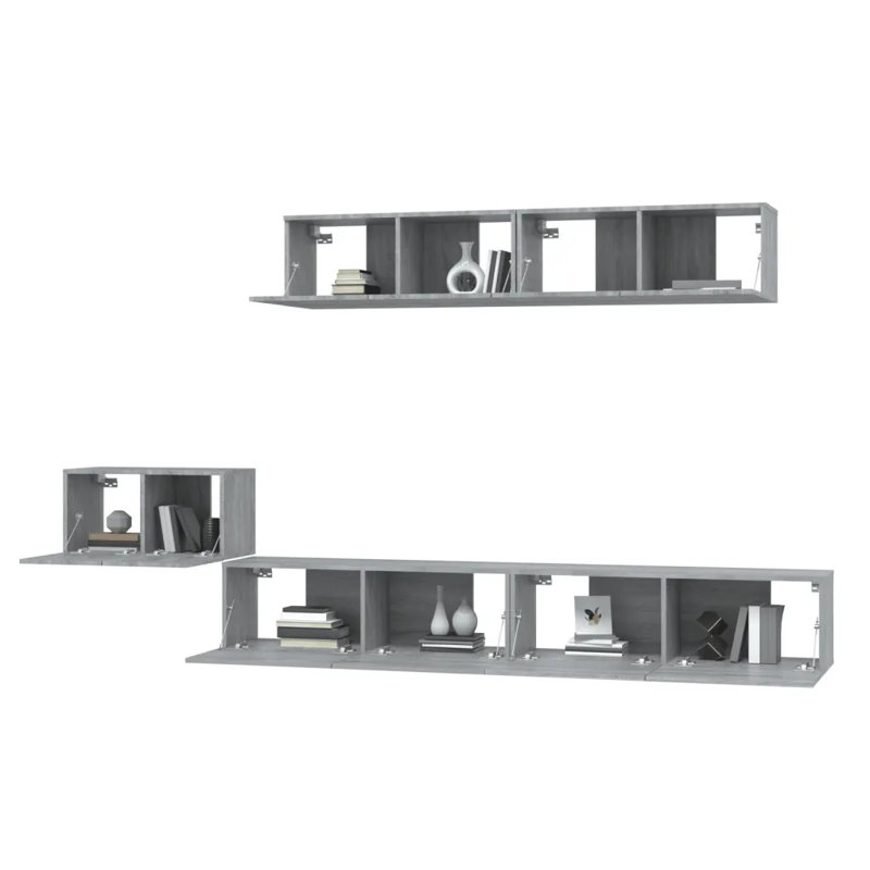 Kirbee TV Stand for TVs up to 43", Grey Sonoma