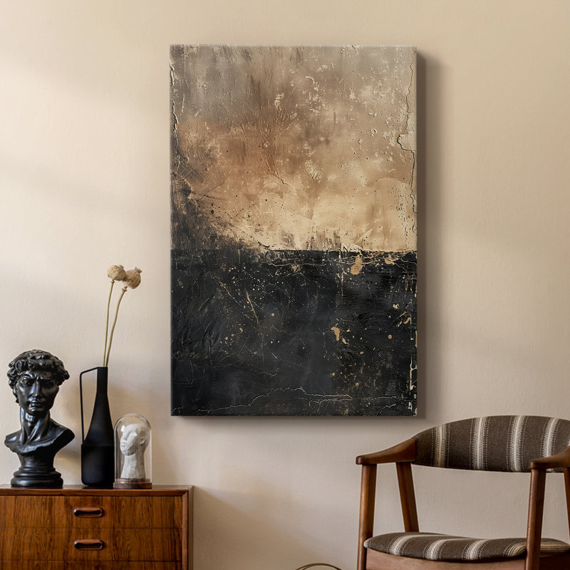 ABSTRACT Series CCDXL - Toile tendue avec châssis de qualité supérieure - Prêt à être accroché, H 27 po x l 18 po