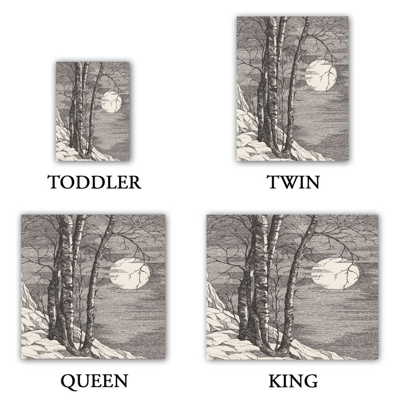 Ensemble de housse de couette moonlight sonata, 1 housse de couette grand + 2 taies standards