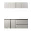 Armoires de garage utilitaires murales, tiroirs et portes Osy, 6 pièces, gris