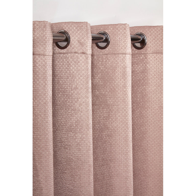 Ambiance Blackout Curtain Pair, 168 W x 228 D cm, Blush Pink