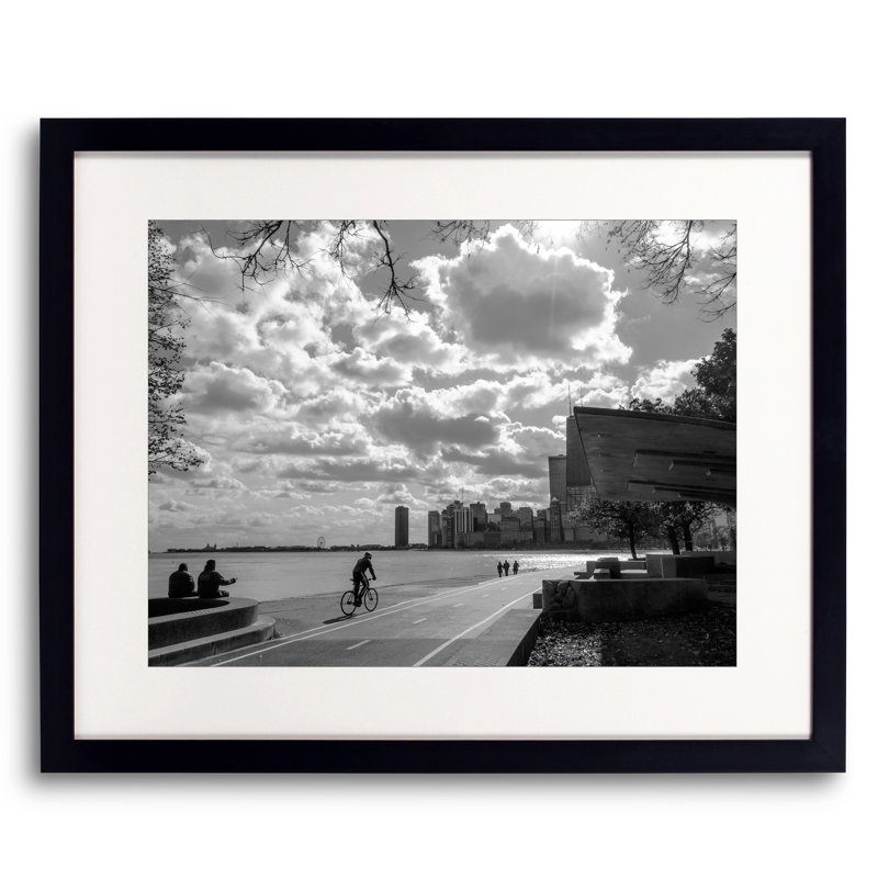 Lake Michigan Print by Vincent Dupont Blackshaw, 17.2" H x 21.2" W, Black Framed Paper