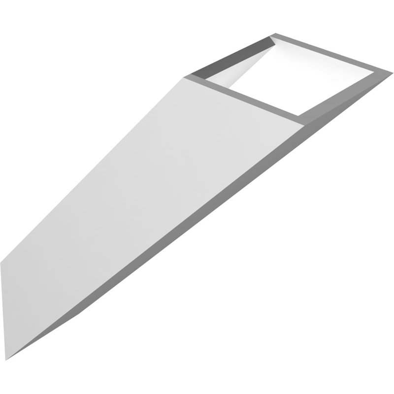 Support de genou traditionnel en PVC de qualité architecturale, H 18 po x l 5 po x P 14 po
