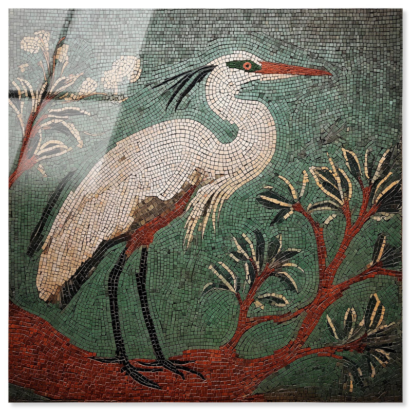 «Heron I assemblé», reproduction d'art rétro par Art Remedy, H 40 po x l 40 po