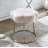Bonview Flower Upholstered Velvet Metal Accent Stool-2026025197