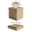 Repose-pieds Charboneau avec poches de rangement - Repose-pieds pliables de 15 pouces ou rangement pour chambre à coucher, salon ou dortoir, ensemble de 2, beige-113900483