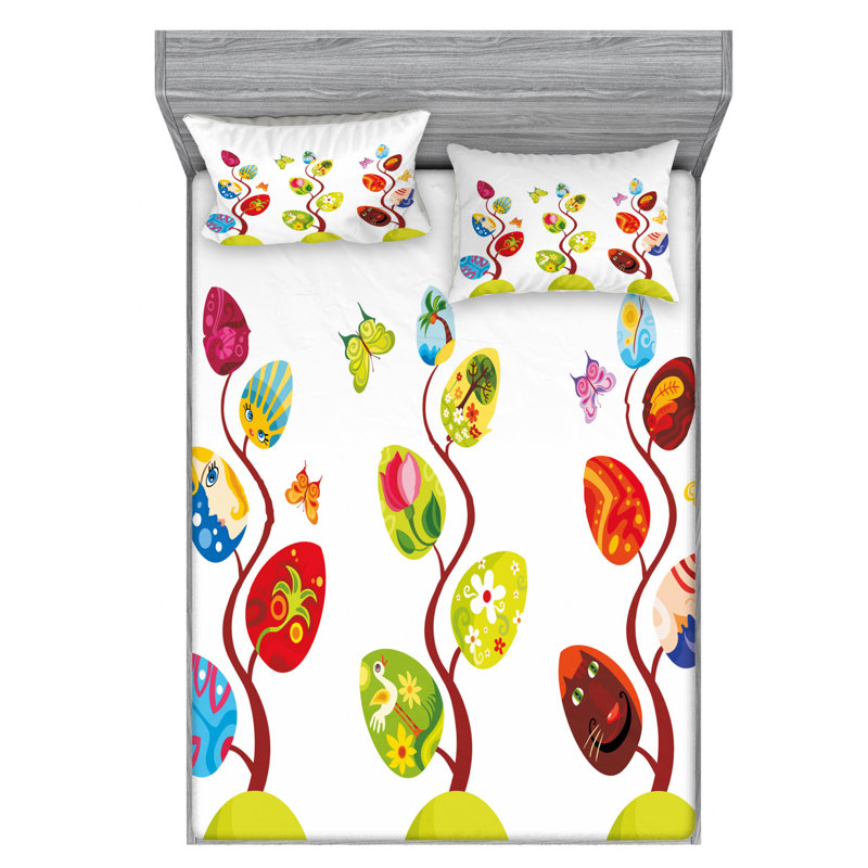 Microfiber Sheet Set, Queen Sheet Set with Fitted Sheet