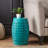 12" Accent Side End Table, Cylindrical Design, Coffee Table For Living Room, Family Room, Entryway, Indoor Outdoor, Industrial Style, Teal Color | Gift Idea-166030477