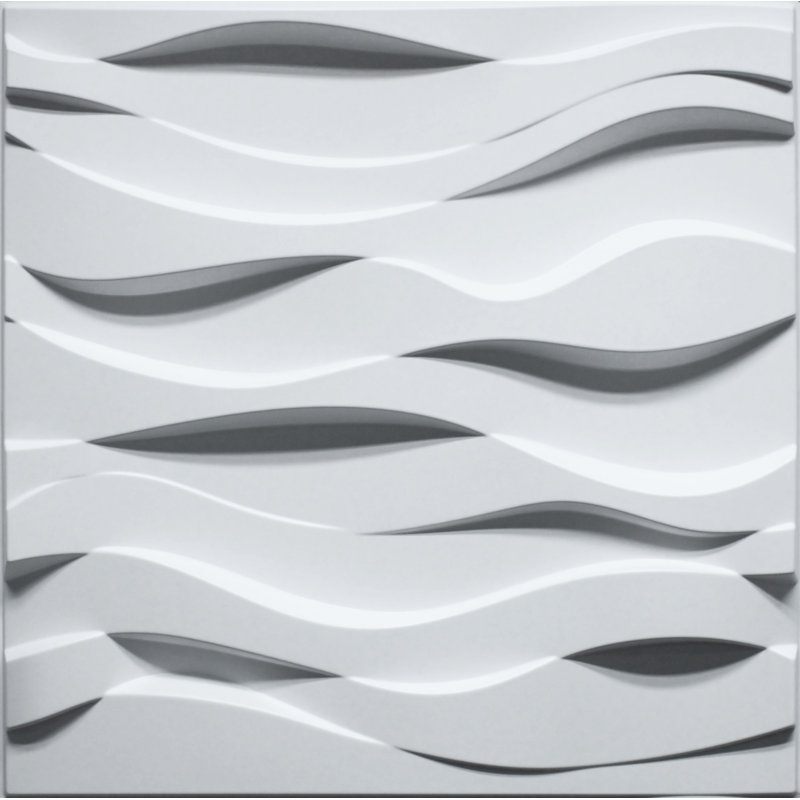 Panneau mural 3D blanc 19,7 po x 19,7 po Falkirk Ross (paquet de 5)