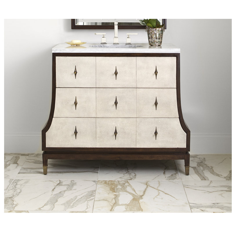 Ensemble de meuble-lavabo de salle de bain simple effilé 42 po