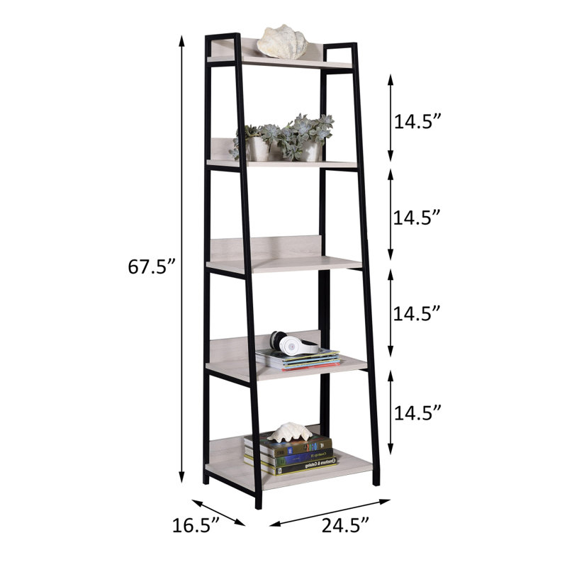 Bibliothèque Iliana, (5 Shelves) 67.5" H x 24.5" W x 16.5" D