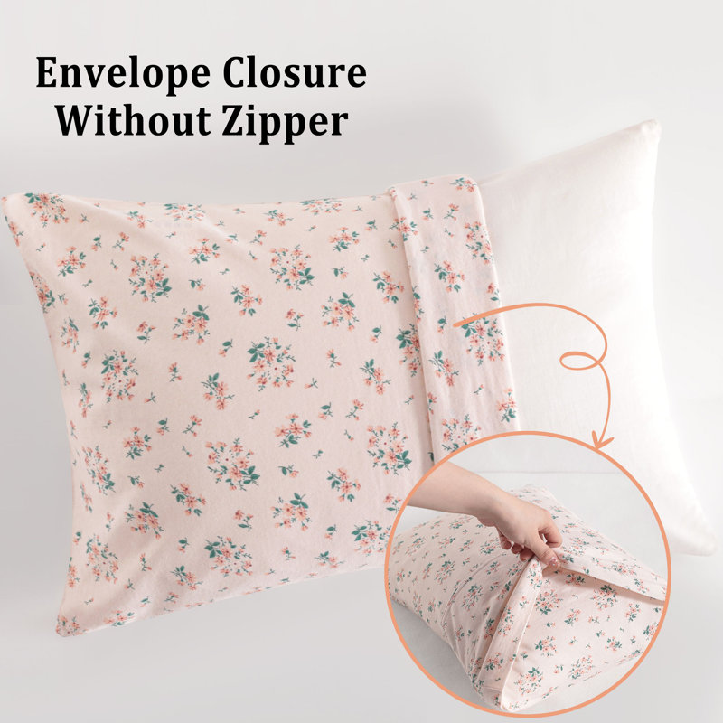 Toddler Pillowcase - Jersey Cotton Crib Size, Pink Floral 1