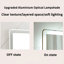 Miroir de salle de bain 40 x 32 pouces à DEL - brouillard, cuivre 5 mm - argent, gradation 3 couleurs, fixation murale, miroir argent, longue durée de vie de la lampe 3 couleurs-940916729-940916732