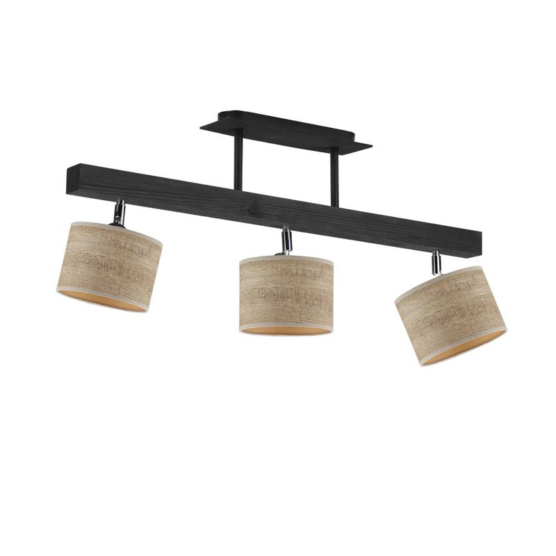 Guridi 75cm 3 -Light Track Kit, Natural, Black
