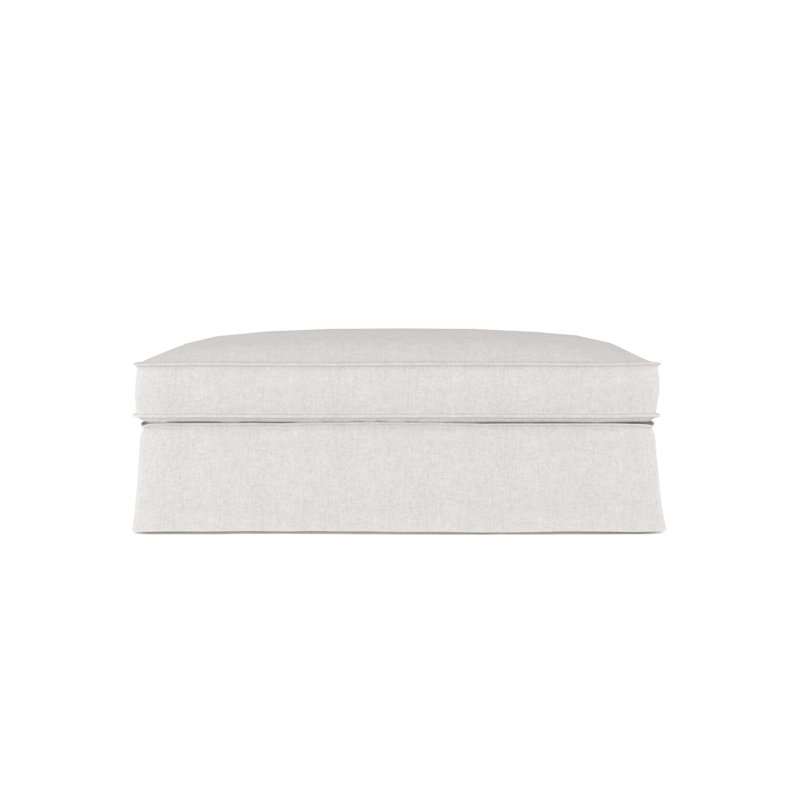 Ottoman, Plush Velvet Silver Streak