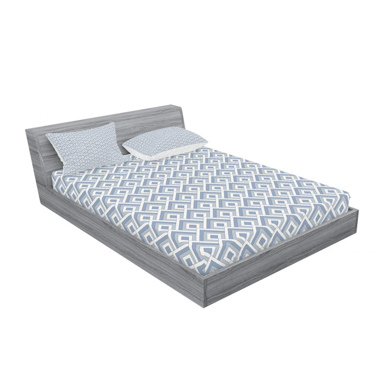 Ensemble de draps géométriques imbriqués Diagonal, Ensemble de draps pour lit double avec un drap-hou