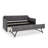 Twin Size Upholstered Daybed with Pop-Up Trundle and USB Charging, Grey-360406827