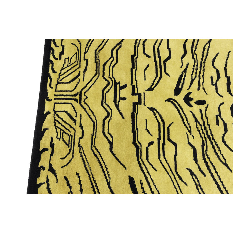 Tapis oriental en tigre tibétain Nykeema, Rectangle 5 pi 2 po x 7 pi 9 po