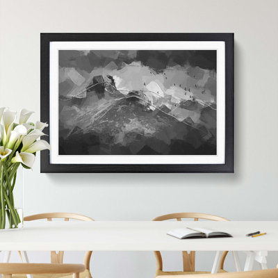 Birds Flying over the Lake District in Abstract - Picture Frame Graphic Art Print