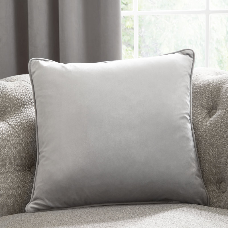 Montrose 43cm Cushion Cover with Filling, Silver, 43cm H x 43cm W x 15cm D