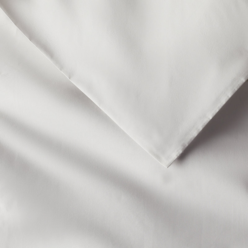 Coyer Classic Cotton Percale Duvet Cover Set, Soft Gray, Full / Queen Duvet Cover + 2 Pillow Shams