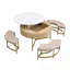 Table basse ronde à plateau relevable avec rangement et 3 repose-pieds-1485298313