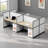 Rectangle 4 Person Office Cubicle Desk